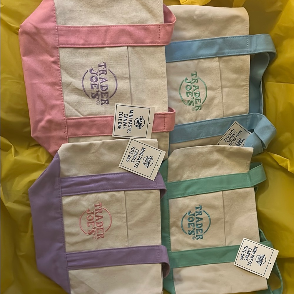 Trader Joe's Canvas Tote Bags Set